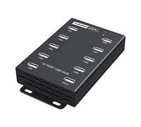 Sipolar a de 300 10 Port USB 2.0 Hub para Bitcoin de minero con Introdujo Pantalla 12 V 5 A angetrieben
