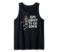 Sips About to Go Down Wine Drinking Retirement Sip Happens Camiseta sin Mangas