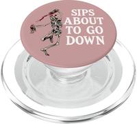 Sips About to Go Down Wine Drinking Retirement Sip Happens PopSockets PopGrip para MagSafe