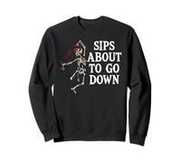 Sips About to Go Down Wine Drinking Retirement Sip Happens Sudadera