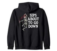 Sips About to Go Down Wine Drinking Retirement Sip Happens Sudadera con Capucha