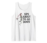 Sips About to Go Down Wine Retirement Party Life Sip Happens Camiseta sin Mangas