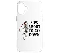 Sips About to Go Down Wine Retirement Party Life Sip Happens Carcasa para iPhone 16 Plus