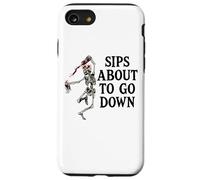 Sips About to Go Down Wine Retirement Party Life Sip Happens Carcasa para iPhone SE (2020) / 7/8