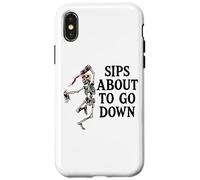 Sips About to Go Down Wine Retirement Party Life Sip Happens Carcasa para iPhone X/XS