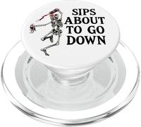 Sips About to Go Down Wine Retirement Party Life Sip Happens PopSockets PopGrip para MagSafe