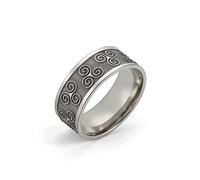 SIPURIS Anillo celta de triskelion para hombre, símbolo de trisquele, anillo celta de nudo en espiral de acero inoxidable irlandés, anillo de compromiso para hombre, joyería de regalo, 7, Acero