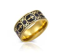 SIPURIS Anillo de cruz ortodoxa rusa para hombre, amuleto de Jesucristo, acero inoxidable, joyería religiosa cristiana, 9