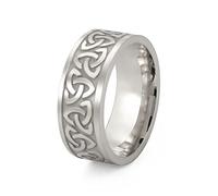 SIPURIS Anillo de nudo de la Trinidad Celta, nudo de brujas nudo irlandés triquetra anillo vikingo nórdico, joyería para hombres y mujeres
