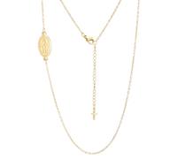 SIPURIS Collar con medalla milagrosa de la Virgen María para hombres y mujeres, colgante de cruz de la Virgen María, joyería católica religiosa para bautismo, 0.44*0.94in, Acero inoxidable, Sin piedra