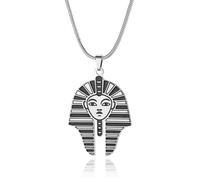 SIPURIS - Collar de esfinge egipcio, símbolo de poder del faraón mitológico antiguo, amuleto para mujer y hombre, 1.3*0.94in, Acero inoxidable, Sin piedra preciosa