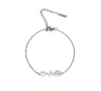 SIPURIS Collar de latido de corazón con estampado de huellas de perro, bonita pulsera de huellas de animales, pulsera de amor para mascotas, regalos conmemorativos para niñas y mujeres, Acero
