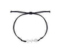 SIPURIS Collar de latido del corazón con impresión de huellas de perro lindo pulsera de huellas de animales pulsera de amor para mascotas regalos conmemorativos para niñas y mujeres, 6.27 inches