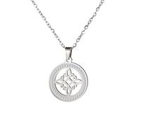 SIPURIS Collar de nudo de bruja para mujeres y hombres, de acero inoxidable, nudo de bruja celta, colgante de brujería, amuleto de protección geométrica, amuleto mágico wiccano, joyería pagana,