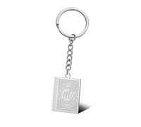 SIPURIS Llavero con forma cuadrada de Alá, Islam, Surah, Corán, amuleto musulmán, llavero religioso, joyería, Allah-k-s, 1.06*0.79in/27*20mm