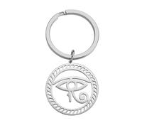 SIPURIS Llavero de ojo de Horus para hombres y mujeres, colgante de mal de ojo, amuleto protector egipcio antiguo, joyería para mujeres y hombres