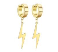 SIPURIS Pendientes de perno de relámpago para hombres y mujeres, delicados aretes cerrados, accesorios de relámpago, aretes de aro con bisagras, regalos de joyería