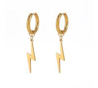 SIPURIS Pendientes de perno de relámpago para hombres y mujeres, delicados aretes cerrados, accesorios de relámpago, aretes de aro con bisagras, regalos de joyería