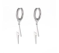 SIPURIS Pendientes de perno de relámpago para hombres y mujeres, delicados aretes cerrados, accesorios de relámpago, aretes de aro con bisagras, regalos de joyería