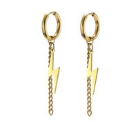 SIPURIS Pendientes de perno de relámpago para hombres y mujeres, delicados aretes cerrados, accesorios de relámpago, aretes de aro con bisagras, regalos de joyería