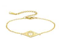 SIPURIS Pulsera de sol luna y estrella de acero inoxidable con colgante ascendente del sistema solar para mujer, One Size, Acero inoxidable, No es una piedra preciosa