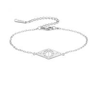 SIPURIS Pulsera de sol luna y estrella de acero inoxidable con colgante ascendente del sistema solar para mujer, One Size, Acero inoxidable, No es una piedra preciosa