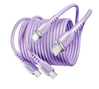 SIQIWO Cable USB C a USB C de 240W, [2M/2-Pack] Cable de Carga Rápida PD 5A Tipo C para iPhone 15/15 Pro/15 Plus/15 Pro Max, iPad Mini 6/Pro 2021, MacBook Pro 2020, Samsung Galaxy S24 23 Ultra, Huawei