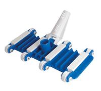 SIQUA Limpiafondos Piscina Flexible 35 cm con Ruedas y Lastres - Aspiradora Manual para Fondo de Piscina Ø38 mm, Compatible con Manguera Jardín, Apta para Gresite, Liner o Fibra