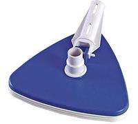 SIQUA Limpiafondos Piscina Triangular con Cepillo Nylon - Compatible con Manguera Ø35-38 mm y Mango Extensible, Fijación Palomilla, Accede a Esquinas, Ideal para Fondo de Piscinas Gresite y Liner