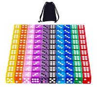 SIQUK 100 Piezas Dados 6 Caras 12mm Dados para Tenzi Casino y Juegos de Mesa, 10 Colores Translúcidos