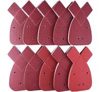 SIQUK 100 Piezas Hojas de Lija Detalles Mouse Surtidos Papel de Lija Triangular 40/60/80/100/120/180/240/320/400/800 Granos