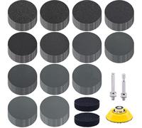 SIQUK 130 discos de lija 50 mm con gancho, almohadillas flocadas, 2 pulgadas, papel de lija de carburo de silicio para coche, espejo de metal, pulido de joyas