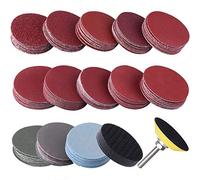 SIQUK 130 Piezas Discos de Lijado de 50mm Discos Hook and Loop Grano 60 80 120 180 240 400 600 800 1000 1200 1500 2000 3000