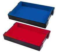 SIQUK 2 Piezas Tablero de Dados Magnético Bandeja de Dados Rectangular Tablero de Dados Plegable Dice Tray para DND RPG (Rojo, Azul Real)