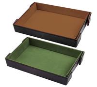 SIQUK 2 Piezas Tablero de Dados Magnético Bandeja de Dados Rectangular Tablero de Dados Plegable Dice Tray para DND RPG