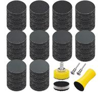 SIQUK 200 Piezas Disco de Lijas 25mm Papel de Lija Seco Húmedo Discos Hook and Loop Grano 180-5000 Papel de Lija Redonda para Pulir Madera Faros Coche