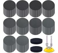 SIQUK 200 Piezas Disco de Lijas 50mm Papel de Lija Seco Húmedo Discos Hook and Loop Grano 180/240/320/400/600/800/1000/2000/3000/5000 Papel de Lija Redonda para Pulir Madera Faros Coche