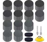 SIQUK 260 Piezas Disco de Lija 50 mm Papel de Lija Disco de Lija Redonda Discos Hook and Loop Almohadillas Papel de Lija Seco Húmedo Grano 60-5000 para Madera Metal