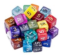 SIQUK 35 Piezas Dados de rol Poliédrico 6 Caras Dados de Colores para DND y Enseñanza de Matemáticas, con Bolsas