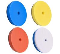 SIQUK 4 Piezas Esponja Pulir para Coche 125mm, Almohadillas de Pulido Kit Esponja Pulido Coche para Encerado Lijado Coche