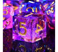 SIQUK 7 piezas Dados poliédricos 7 Die D4 D6 D8 D10 D12 D20 D% Juego de dados poliédricos para mazmorras y dragones DND RPG MTG, pesca y azul