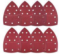 SIQUK 80 Piezas Hojas de Lija Papel de Lija Triangular Almohadillas de Lijado Hojas de Lijar Gancho y Bucle Surtido de 60/80/120/180/240/320/400/800 Granos