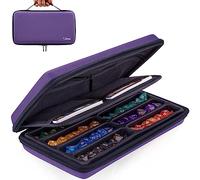 SIQUK Caja para Dados de rol Estuche de Almacenamiento para DND RGP Dados, Violeta Puro