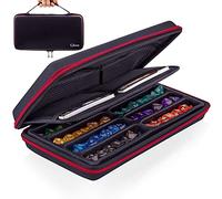 SIQUK Caja para Dados para DND RGP Dados Juegos de Mesa, Rojo