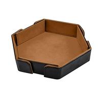 SIQUK Magnético Bandeja de Dados Hexagonal Tablero de Dados Plegable Dice Tray, Camello