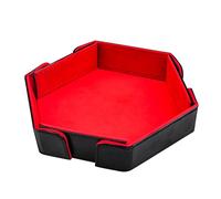 SIQUK Magnético Bandeja de Dados Hexagonal Tablero de Dados Plegable Dice Tray, Rojo