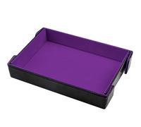 SIQUK Tablero de Dados Magnético Bandeja de Dados Rectangular Tablero de Dados Plegable Dice Tray para DND RPG, Violeta