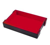 SIQUK Tablero de Dados Magnético Bandeja de Dados Rectangular Tablero de Dados Plegable Dice Tray para DND RPG, Rojo