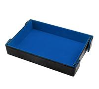 SIQUK Tablero de Dados Magnético Bandeja de Dados Rectangular Tablero de Dados Plegable Dice Tray para DND RPG, Azul Real