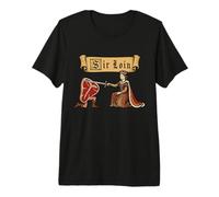 Sir Loin Solomillo REN Faire Caballero Juego de Palabras Medieval Meme Camiseta Premium